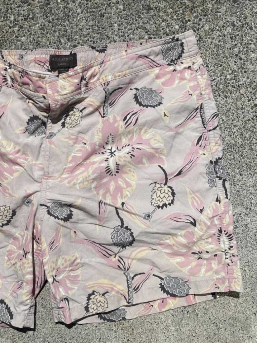 All Saints Swim Trunks / Board Shorts Men’s Large Tropical Lined 6” Floral